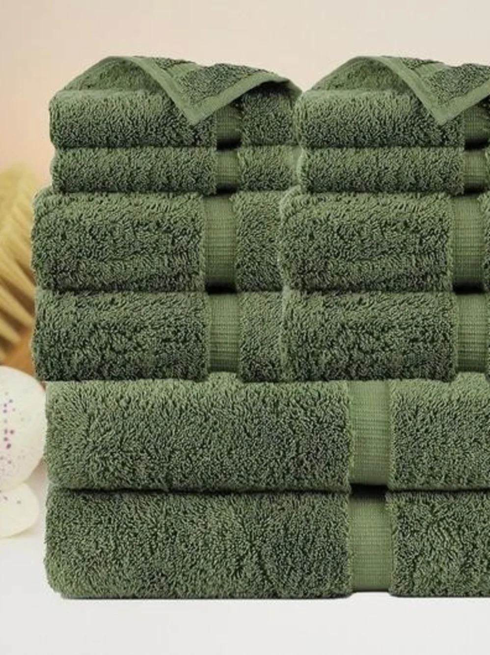 Ultra-Soft 10 Piece Towel Set Many Colors Bath Towel Set - Plush Absorbent Towel